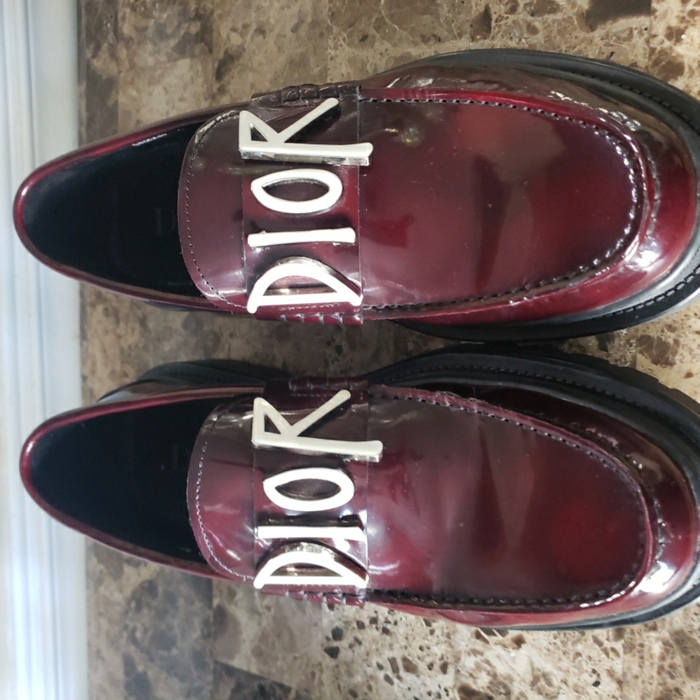 Dior Men's Burgundy Loafers